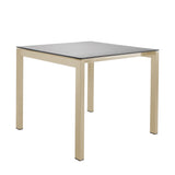 Schaffner Luzern table repas 80x80cm Sable Pastel 15 Gris Argent 78 