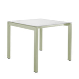 Schaffner Luzern table repas 80x80cm Vert Pastel 64 Blanc 90 