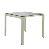 Schaffner Luzern table repas 80x80cm Vert Pastel 64 Gris Argent 78 
