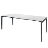 Schaffner Luzern table repas extensible 140/200x80cm Anthracite 77 Blanc 90 