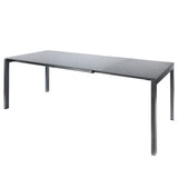 Schaffner Luzern table repas extensible 140/200x80cm Anthracite 77 Gris Argent 78 