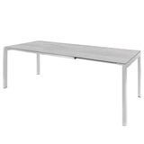 Schaffner Luzern table repas extensible 140/200x80cm Blanc 90 Déco Stromboli Clair db 