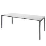 Schaffner Luzern table repas extensible 140/200x80cm Graphite 73 Blanc 90 