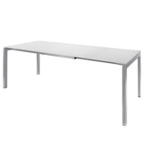 Schaffner Luzern table repas extensible 140/200x80cm Gris argent 78 Blanc 90 