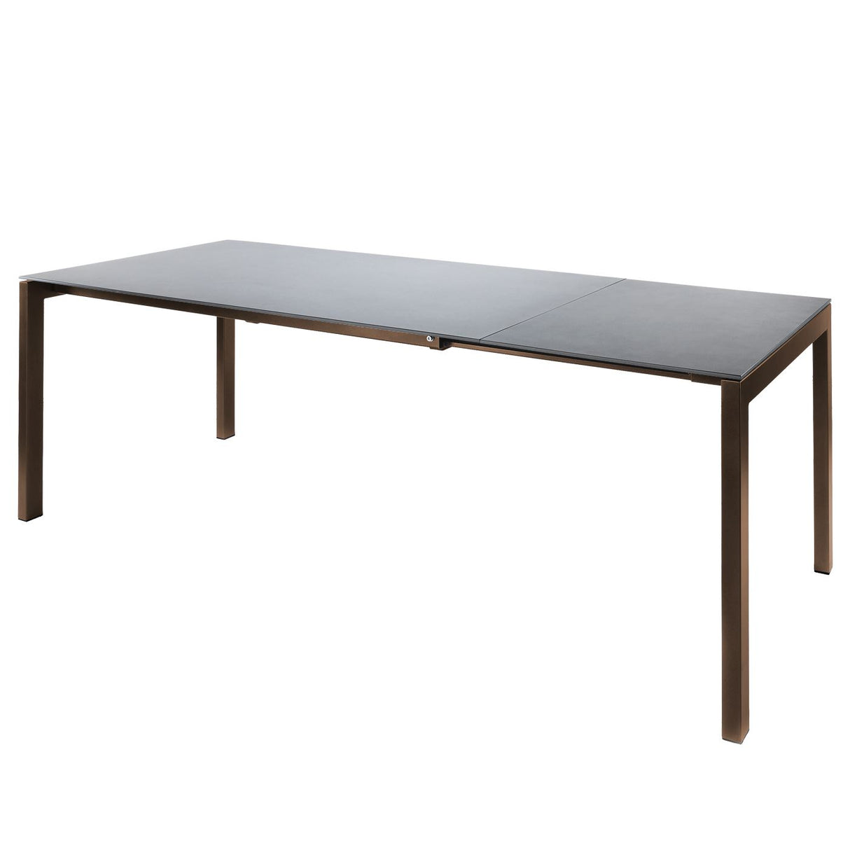 Schaffner Luzern table repas extensible 140/200x80cm Moka 88 Gris Argent 78 