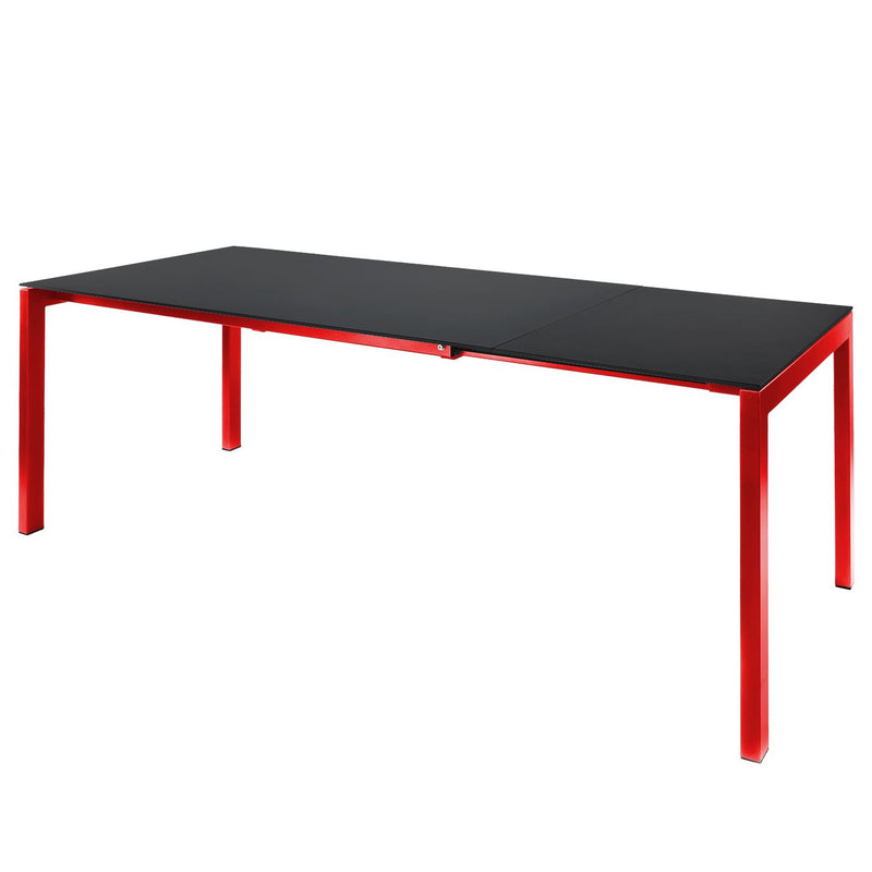 Schaffner Luzern table repas extensible 140/200x80cm Rouge 30 Anthracite 77 
