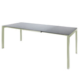 Schaffner Luzern table repas extensible 140/200x80cm Vert Pastel 64 Gris Argent 78 