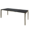 Schaffner Luzern table repas extensible 160/220x100cm Champagne 85 Anthracite 77 