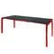 Schaffner Luzern table repas extensible 160/220x100cm Rouge 30 Anthracite 77 