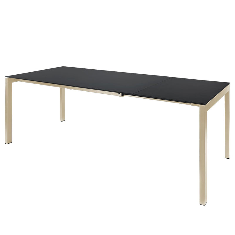 Schaffner Luzern table repas extensible 160/220x100cm Sable Pastel 15 Anthracite 77 