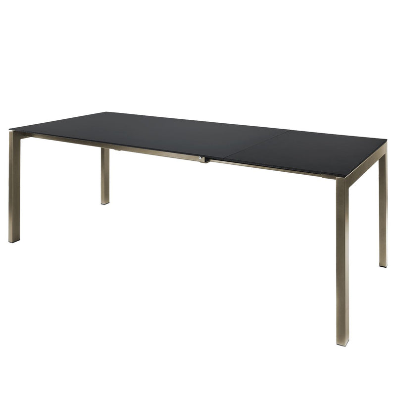 Schaffner Luzern table repas extensible 160/220x90cm Champagne 85 Anthracite 77 