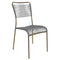 Schaffner Mendrisio Chaise Spaghetti empilable Champagne 85 Gris Argent 78 