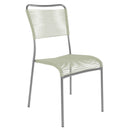 Schaffner Mendrisio Chaise Spaghetti empilable Gris Argent 78 Vert pastel 64 