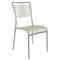 Schaffner Mendrisio Chaise Spaghetti empilable Gris Argent 78 Vert pastel 64 