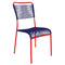Schaffner Mendrisio Chaise Spaghetti empilable Rouge 30 Bleu 53 