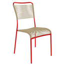 Schaffner Mendrisio Chaise Spaghetti empilable Rouge 30 Marron pastel 83 