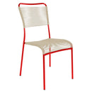 Schaffner Mendrisio Chaise Spaghetti empilable Rouge 30 Sable pastel 15 