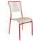 Schaffner Mendrisio Chaise Spaghetti empilable Rouge 30 Sable pastel 15 