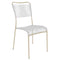 Schaffner Mendrisio Chaise Spaghetti empilable Sable Pastel 15 Blanc 90 