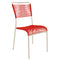 Schaffner Mendrisio Chaise Spaghetti empilable Sable Pastel 15 Rouge 30 
