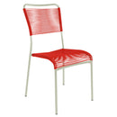 Schaffner Mendrisio Chaise Spaghetti empilable Vert Pastel 64 Rouge 30 