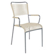 Schaffner Mendrisio Fauteuil repas Spaghetti Gris Argent 78 Sable pastel 15 