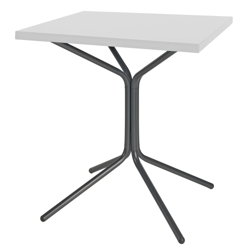 Schaffner PIX Table bistrot rabattable 70x70cm Anthracite 77 Blanc 90 