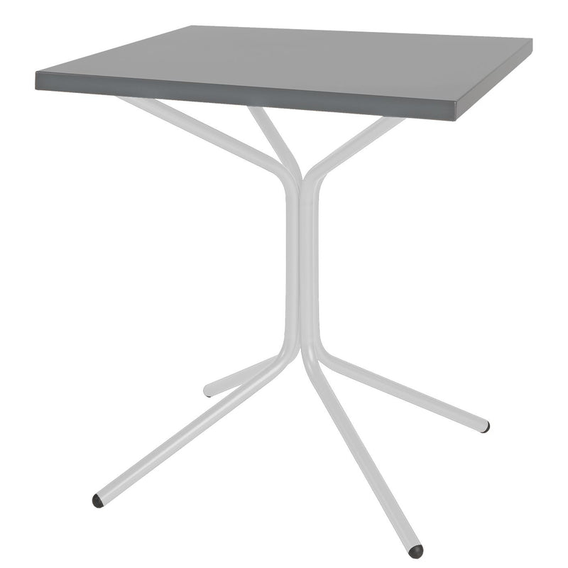 Schaffner PIX Table bistrot rabattable 70x70cm Blanc 90 Gris Argent 78 