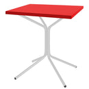 Schaffner PIX Table bistrot rabattable 70x70cm Blanc 90 Rouge 30 