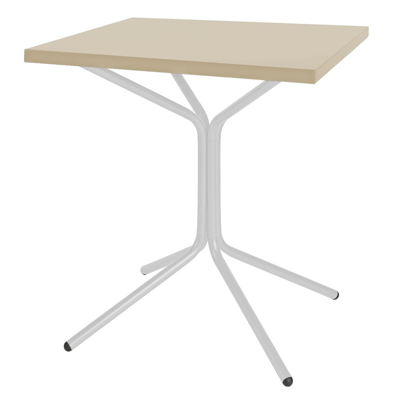 Schaffner PIX Table bistrot rabattable 70x70cm Blanc 90 Sable Pastel 15 