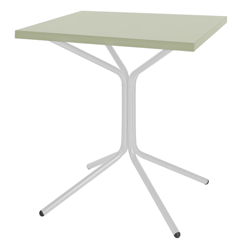 Schaffner PIX Table bistrot rabattable 70x70cm Blanc 90 Vert Pastel 64 