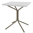 Schaffner PIX Table bistrot rabattable 70x70cm Champagne 85 Blanc 90 