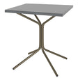 Schaffner PIX Table bistrot rabattable 70x70cm Champagne 85 Gris Argent 78 