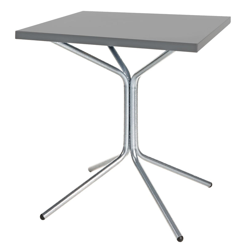 Schaffner PIX Table bistrot rabattable 70x70cm Galvanisé à chaud 02 Gris Argent 78 