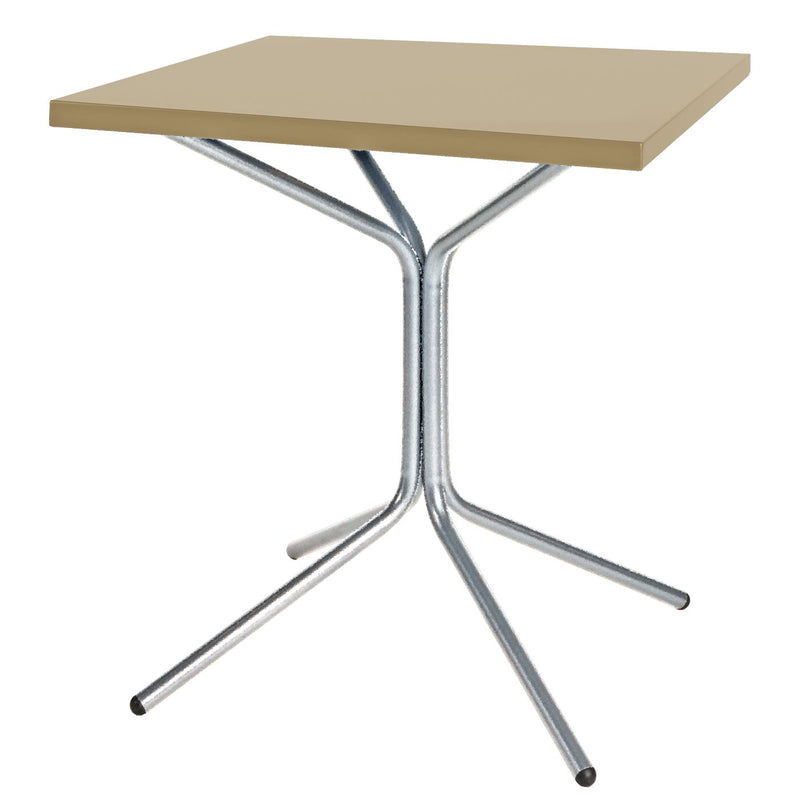 Schaffner PIX Table bistrot rabattable 70x70cm Galvanisé à chaud 02 Marron Pastel 83 