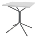 Schaffner PIX Table bistrot rabattable 70x70cm Graphite 73 Blanc 90 