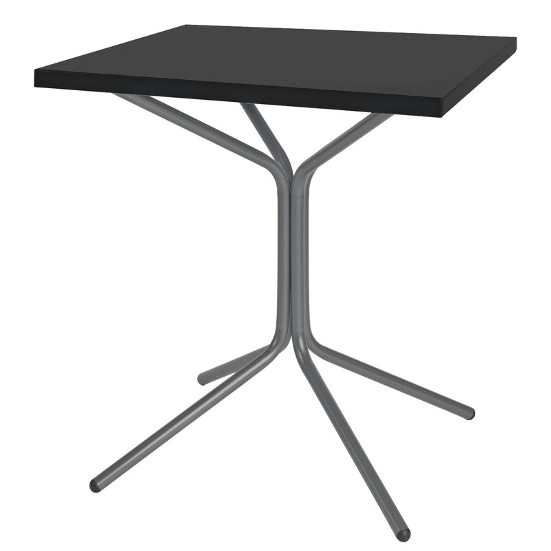 Schaffner PIX Table bistrot rabattable 70x70cm Graphite 73 Noir 91 