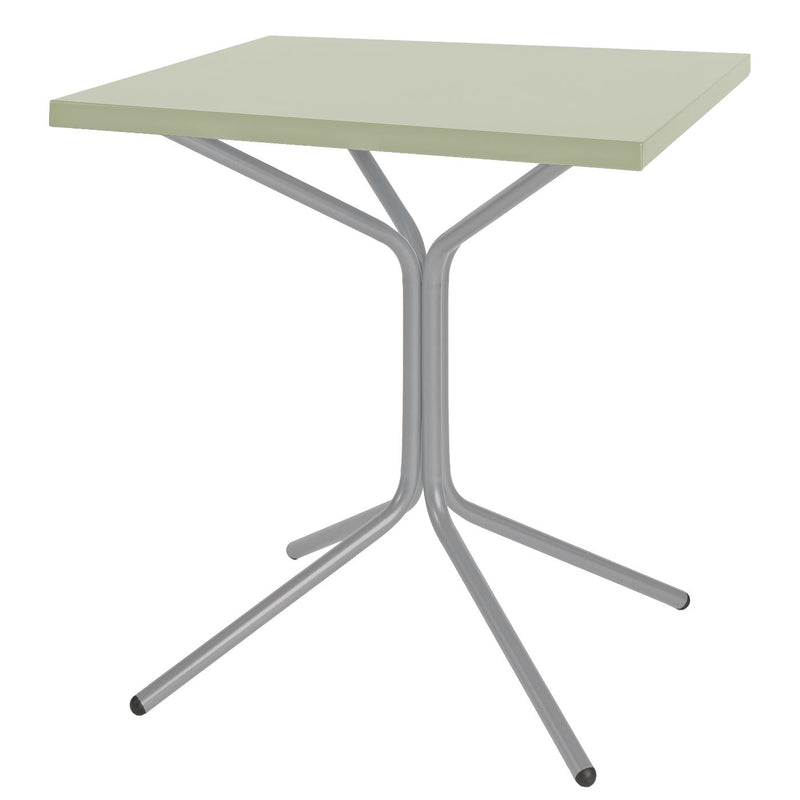 Schaffner PIX Table bistrot rabattable 70x70cm Gris Argent 78 Vert Pastel 64 