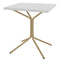 Schaffner PIX Table bistrot rabattable 70x70cm Marron Pastel 83 Blanc 90 
