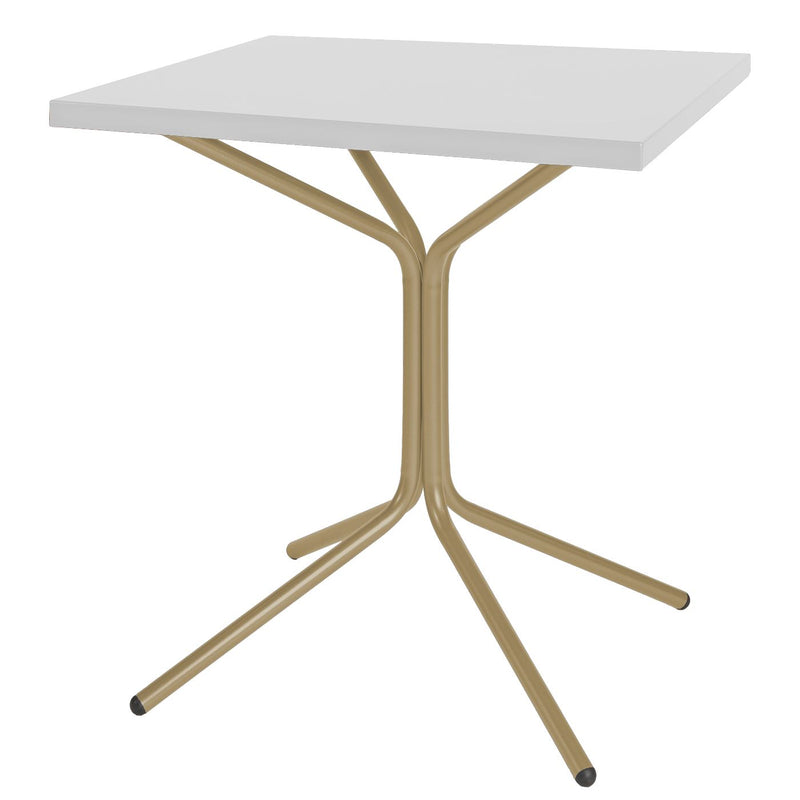 Schaffner PIX Table bistrot rabattable 70x70cm Marron Pastel 83 Blanc 90 