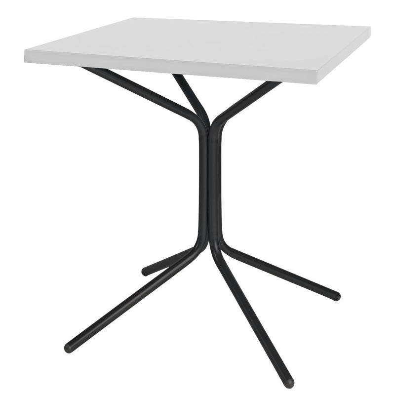 Schaffner PIX Table bistrot rabattable 70x70cm Noir 91 Blanc 90 