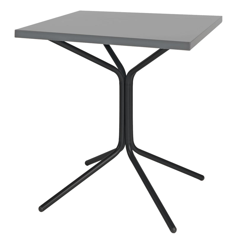 Schaffner PIX Table bistrot rabattable 70x70cm Noir 91 Gris Argent 78 