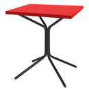 Schaffner PIX Table bistrot rabattable 70x70cm Noir 91 Rouge 30 