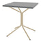 Schaffner PIX Table bistrot rabattable 70x70cm Sable Pastel 15 Gris Argent 78 
