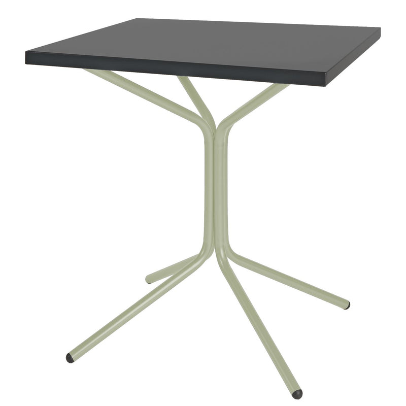 Schaffner PIX Table bistrot rabattable 70x70cm Vert Pastel 64 Anthracite 77 