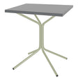 Schaffner PIX Table bistrot rabattable 70x70cm Vert Pastel 64 Gris Argent 78 
