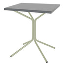 Schaffner PIX Table bistrot rabattable 70x70cm Vert Pastel 64 Gris Argent 78 