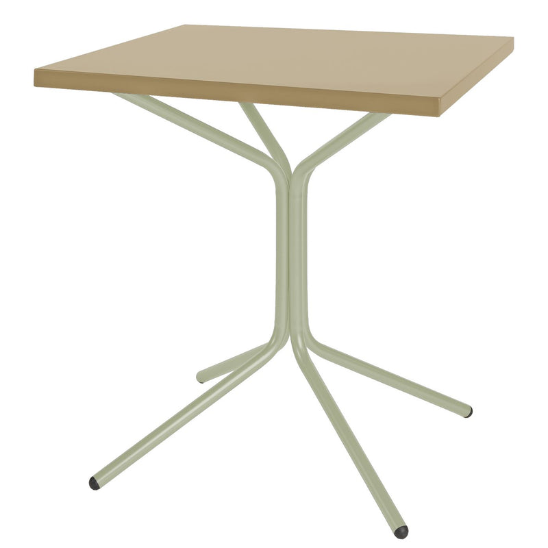Schaffner PIX Table bistrot rabattable 70x70cm Vert Pastel 64 Marron Pastel 83 