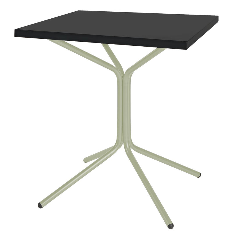 Schaffner PIX Table bistrot rabattable 70x70cm Vert Pastel 64 Noir 91 