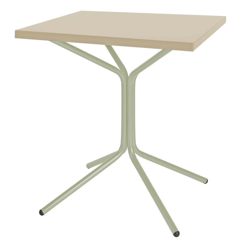 Schaffner PIX Table bistrot rabattable 70x70cm Vert Pastel 64 Sable Pastel 15 
